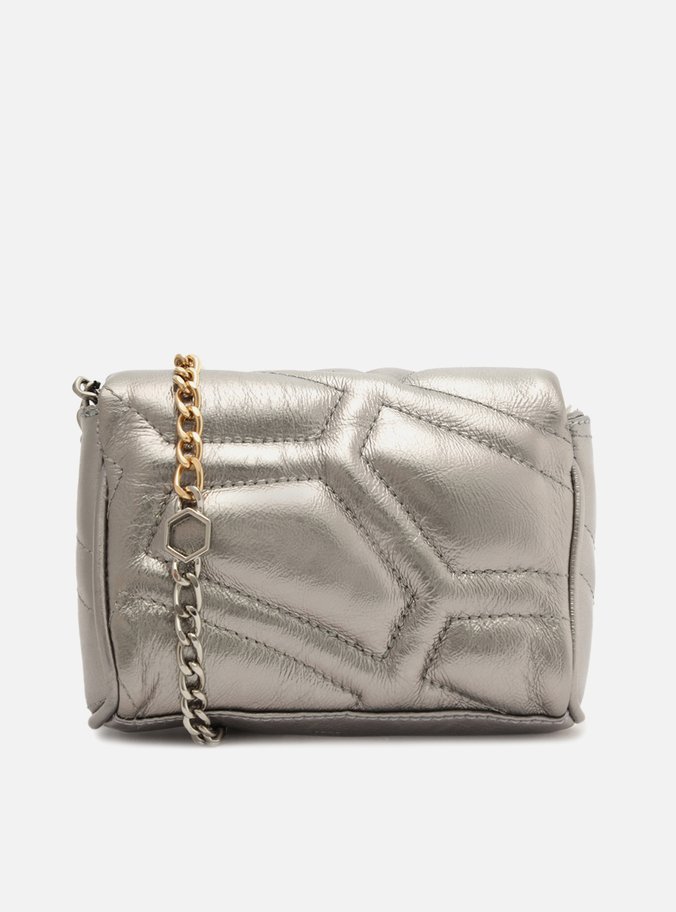 Bolsa Tiracolo Prata Couro Emma Pequena