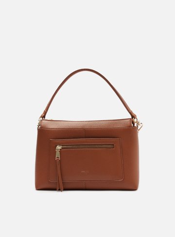 Bolsa Tote Marrom Média Bolso Frontal