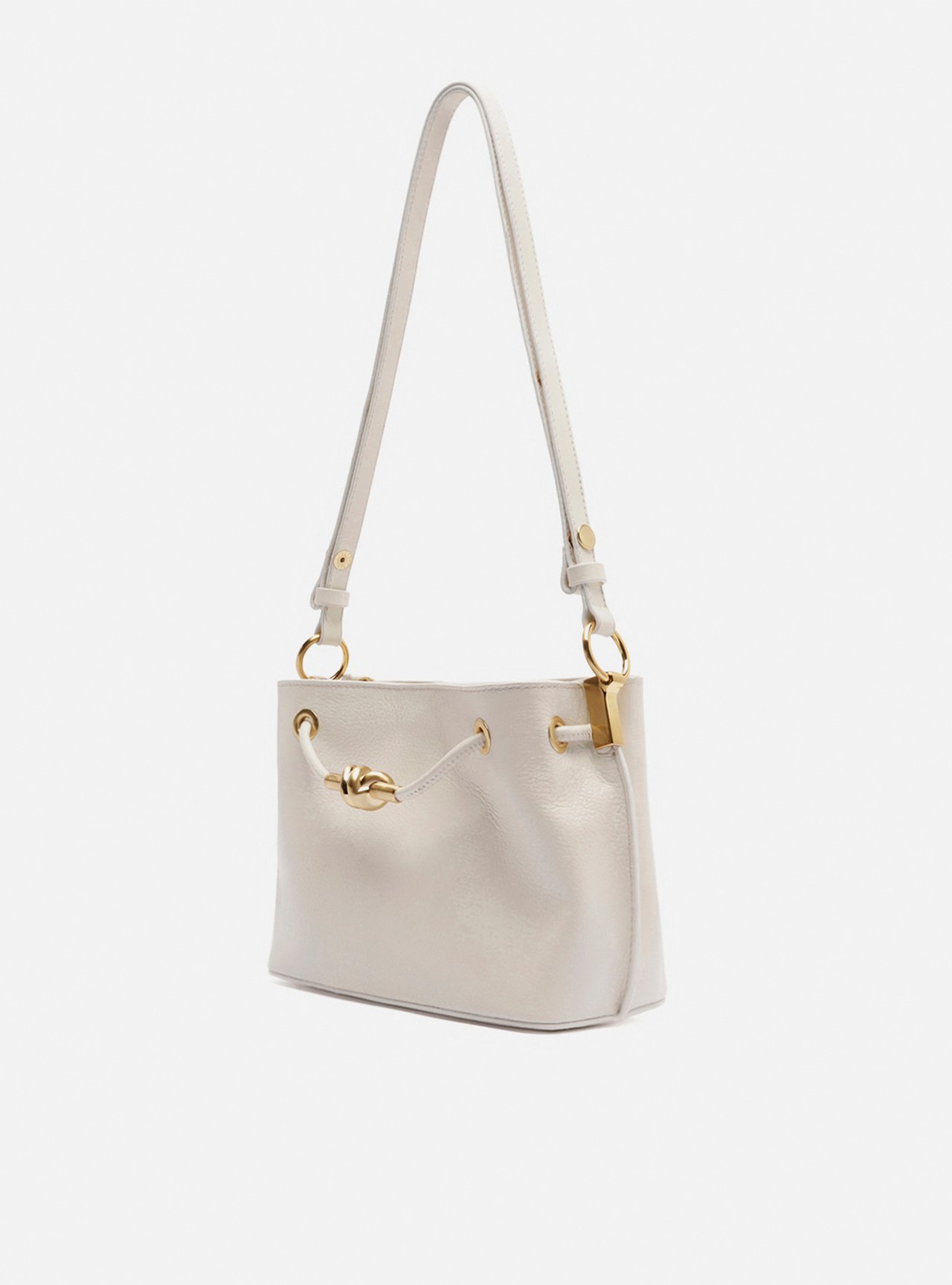 Bolsa Tiracolo Branco Couro Helena Pequena — foto 2