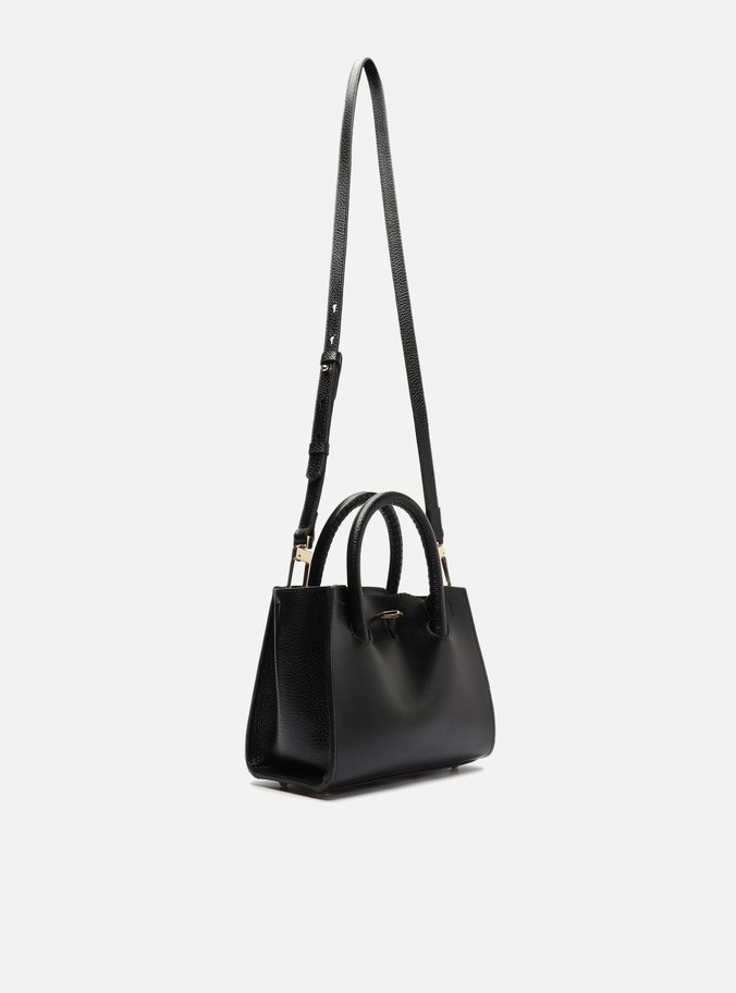 Bolsa Tote Preta Couro Pequena Olie