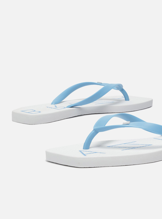 Chinelo de Dedo Branco Tira Vermelha Brizza