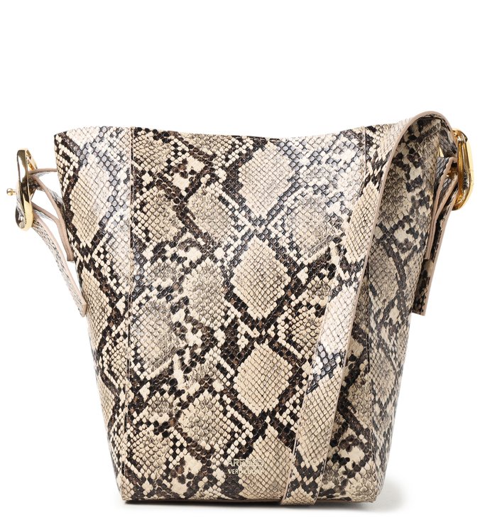 Bolsa Bucket Animal Print Couro Serena Média