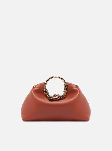 Bolsa Tiracolo Média Laranja Alça Metal