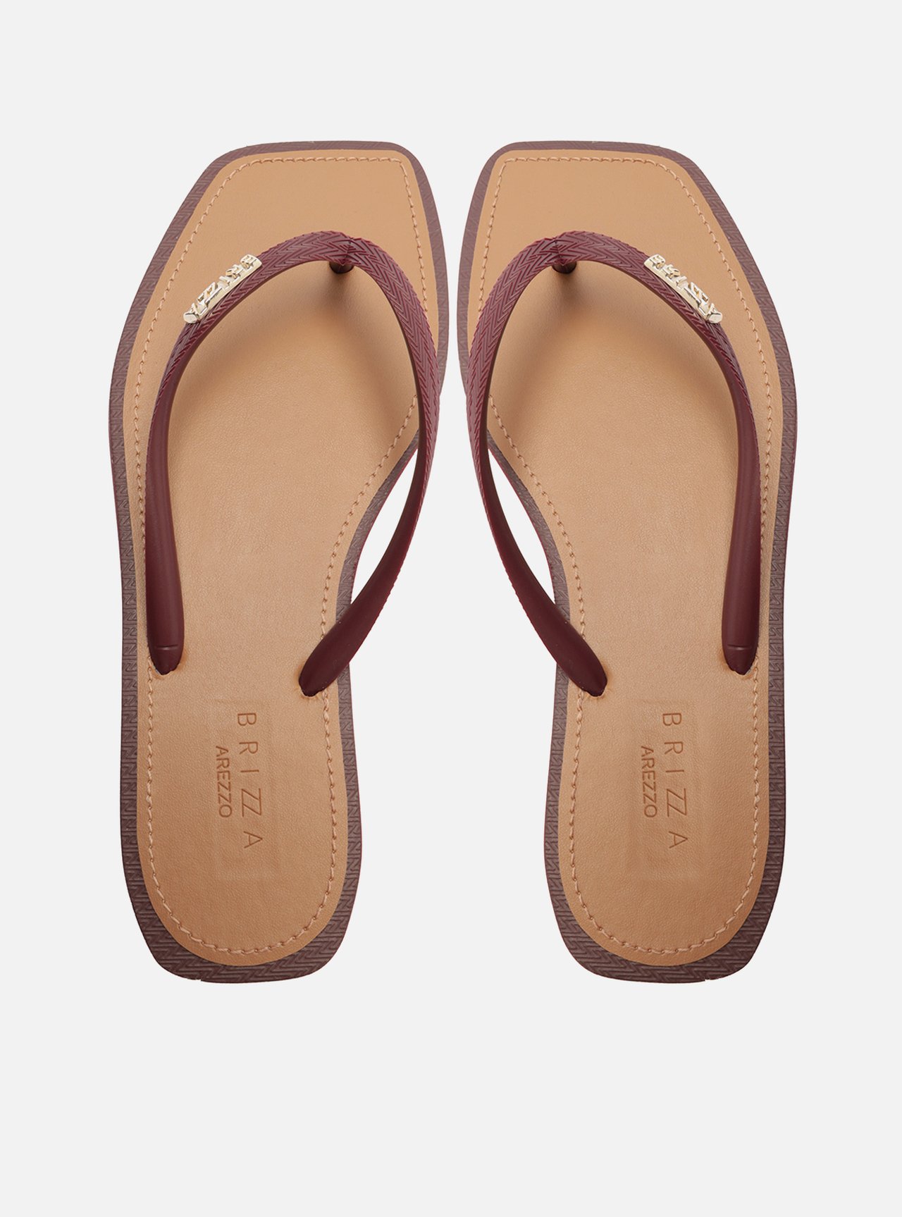 Chinelo de Dedo Vermelho Square Recouro Brizza — foto 1