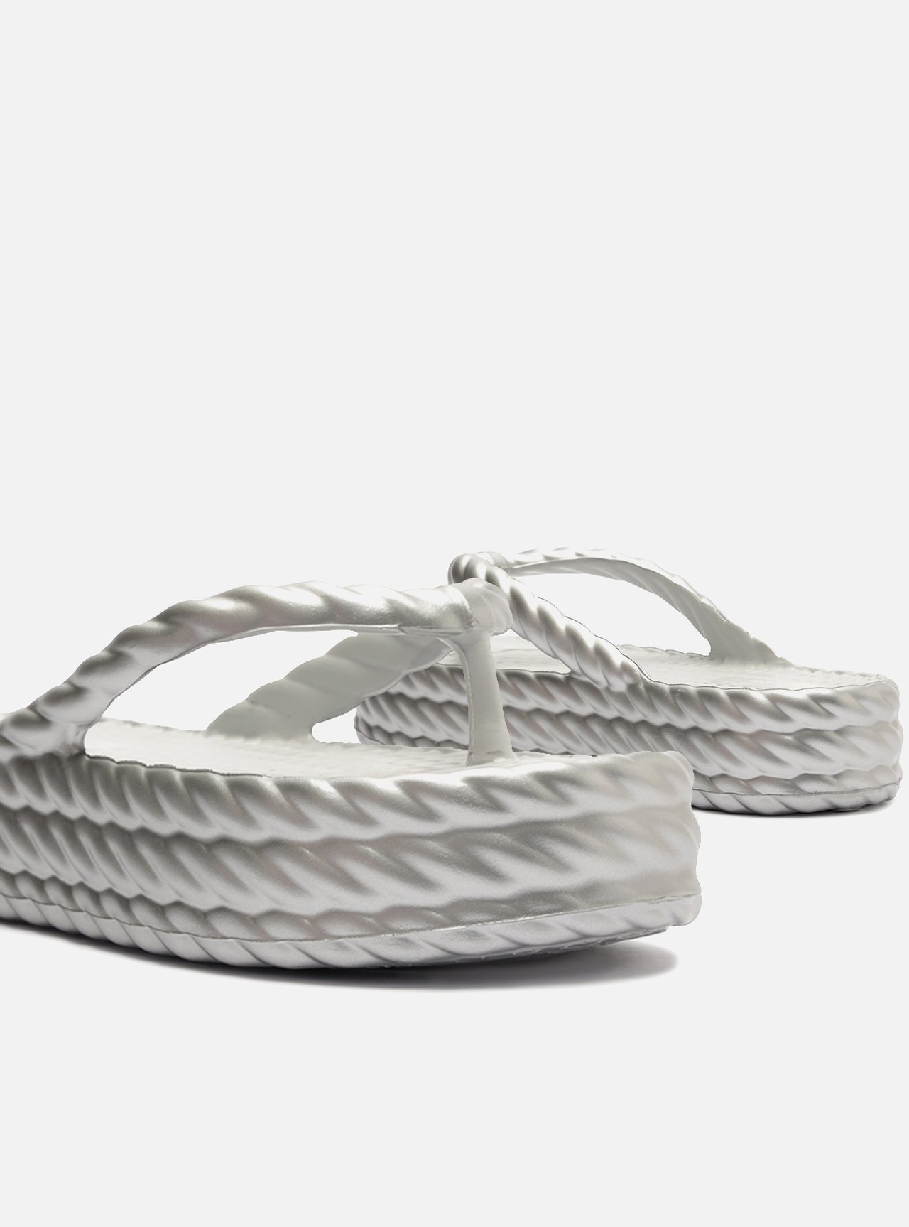 Sandália Prata Flatform Marrocos Mid — foto 4
