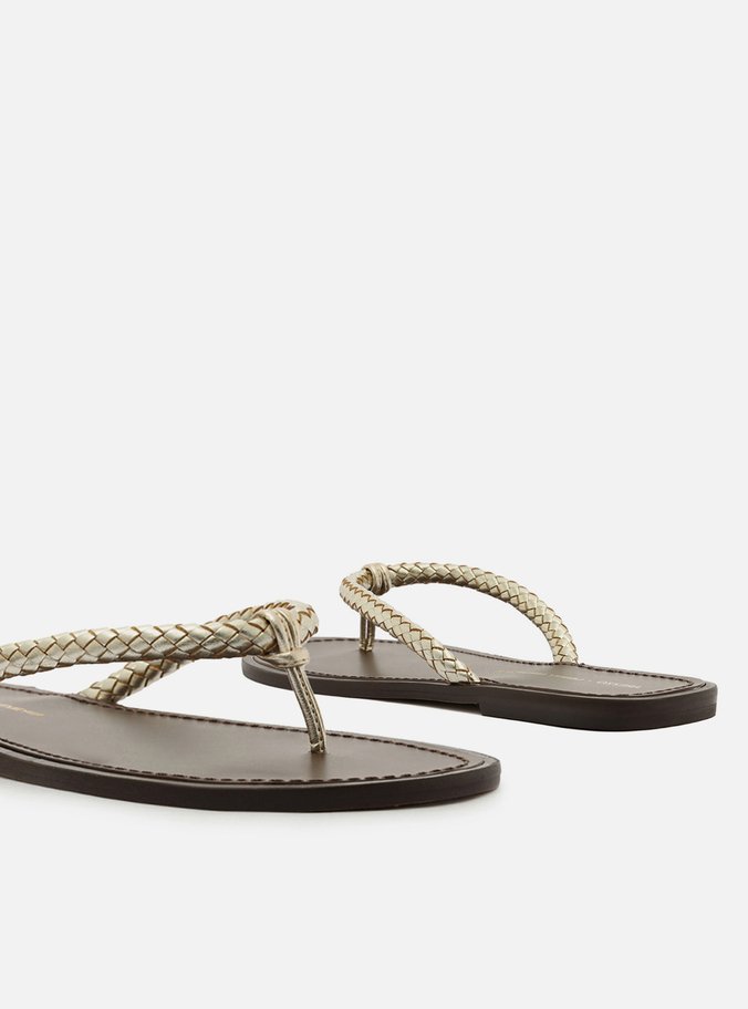 Rasteira Dourada Flip Flop Lenny Niemeyer