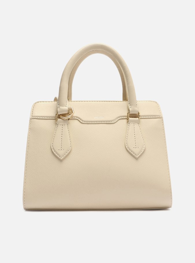 Bolsa Tote Off-White Couro Média Alças