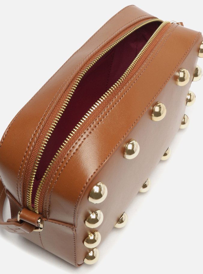 Bolsa Tiracolo Marrom Jordana Média Rebites