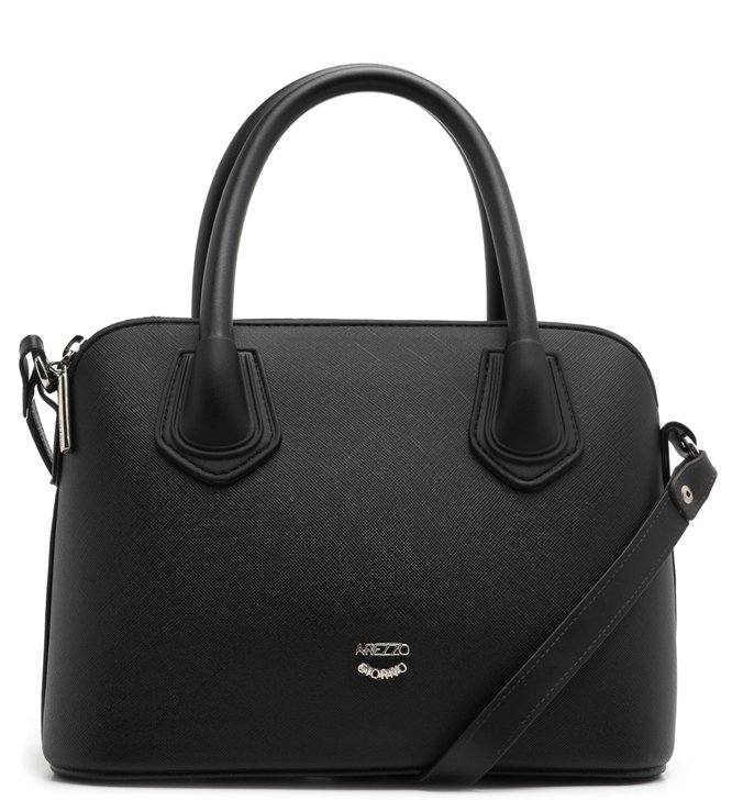 Bolsa Tote Preta Plástico Lara Média