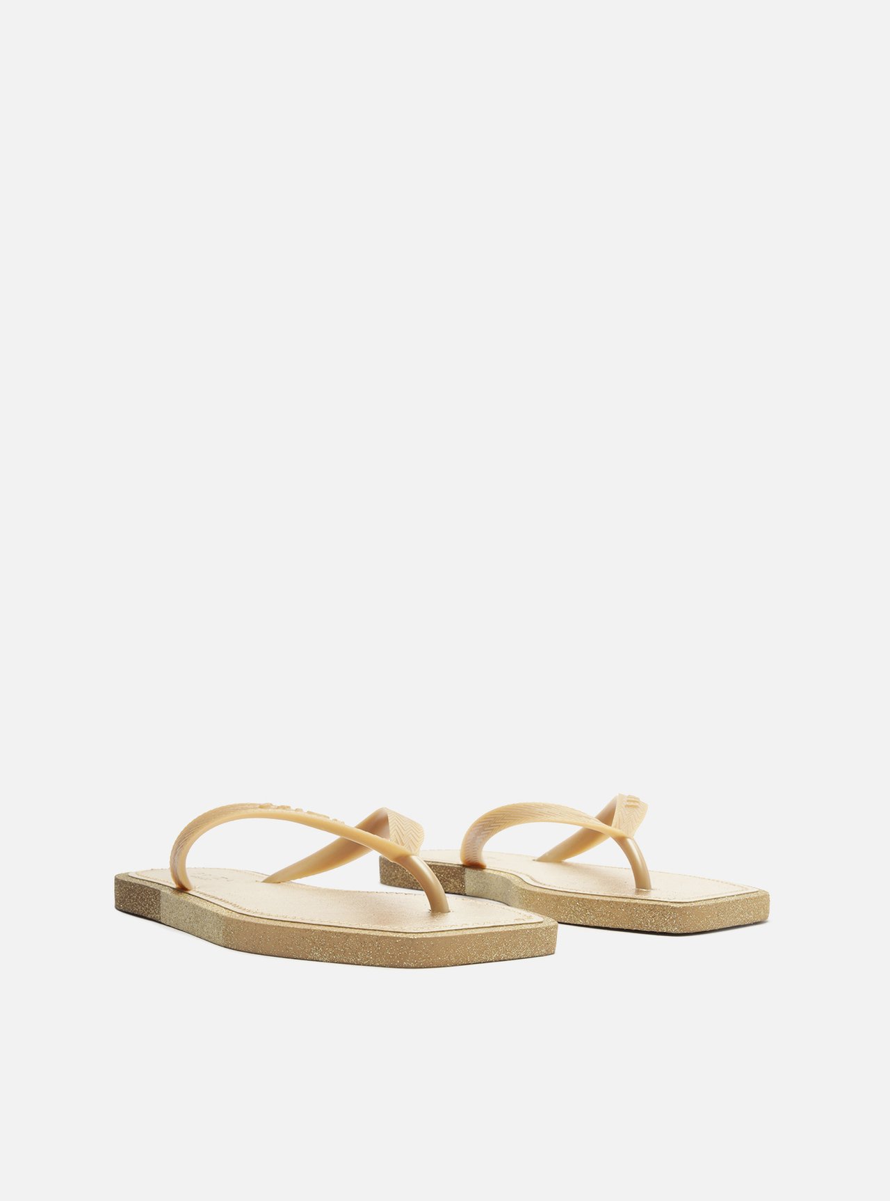 Chinelo de Dedo Dourado Glitter Square Brizza — foto 4