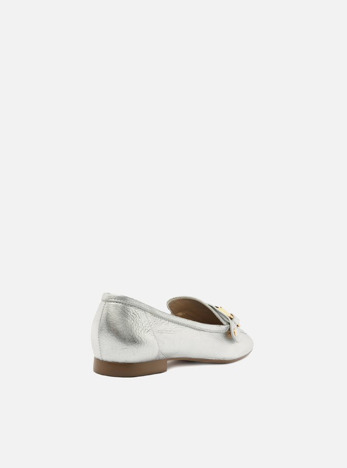 Loafer Prateado Couro Bridão Switch com Troca de Bridão