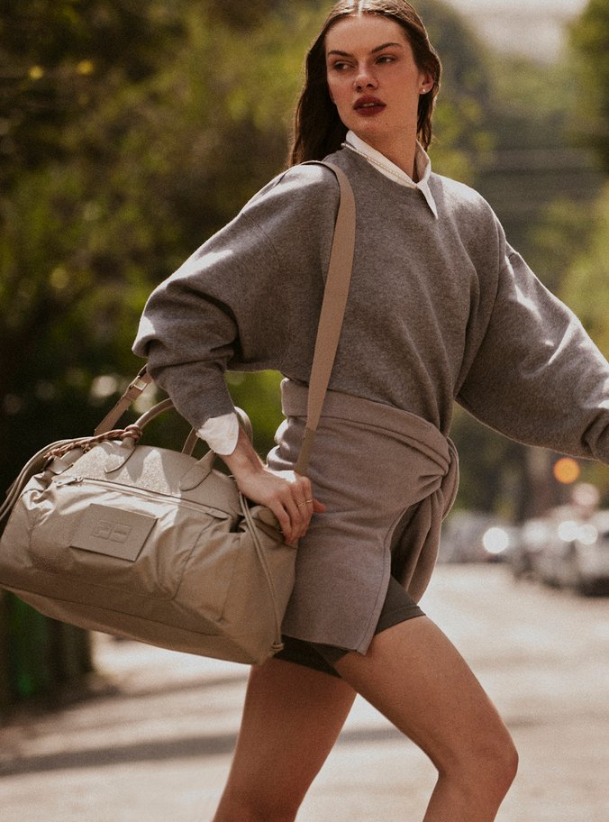 Bolsa Shopping Cinza Grande Fila
