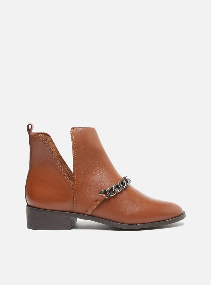 Bota Cano Curto Marrom Corrente