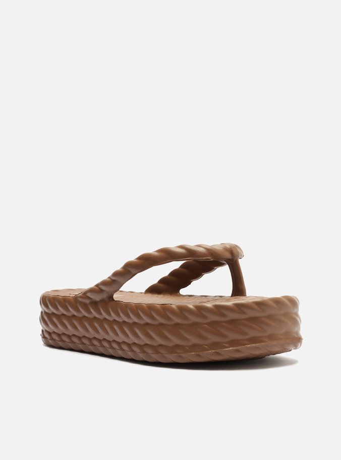 Sandália Marrom Flatform Marrocos Mid