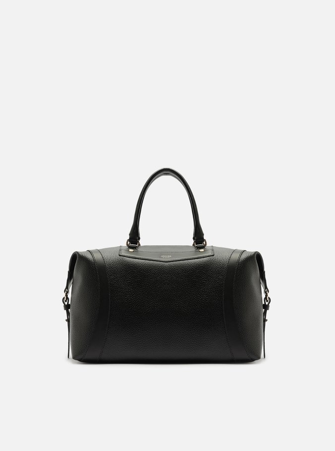 Bolsa Tiracolo Preta Média Detalhe Moldura