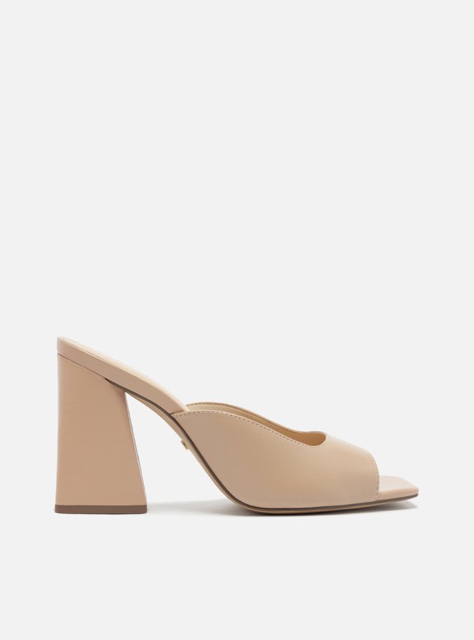 Sandália Mule Nude Salto Alto