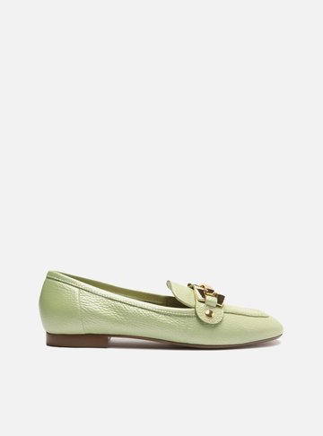 Loafer Verde Couro Bridão Switch com Troca de Bridão