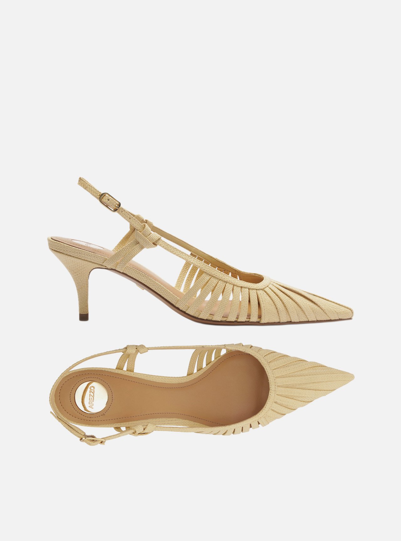 Scarpin Nude Salto Fino Fivela Slingback — foto 5