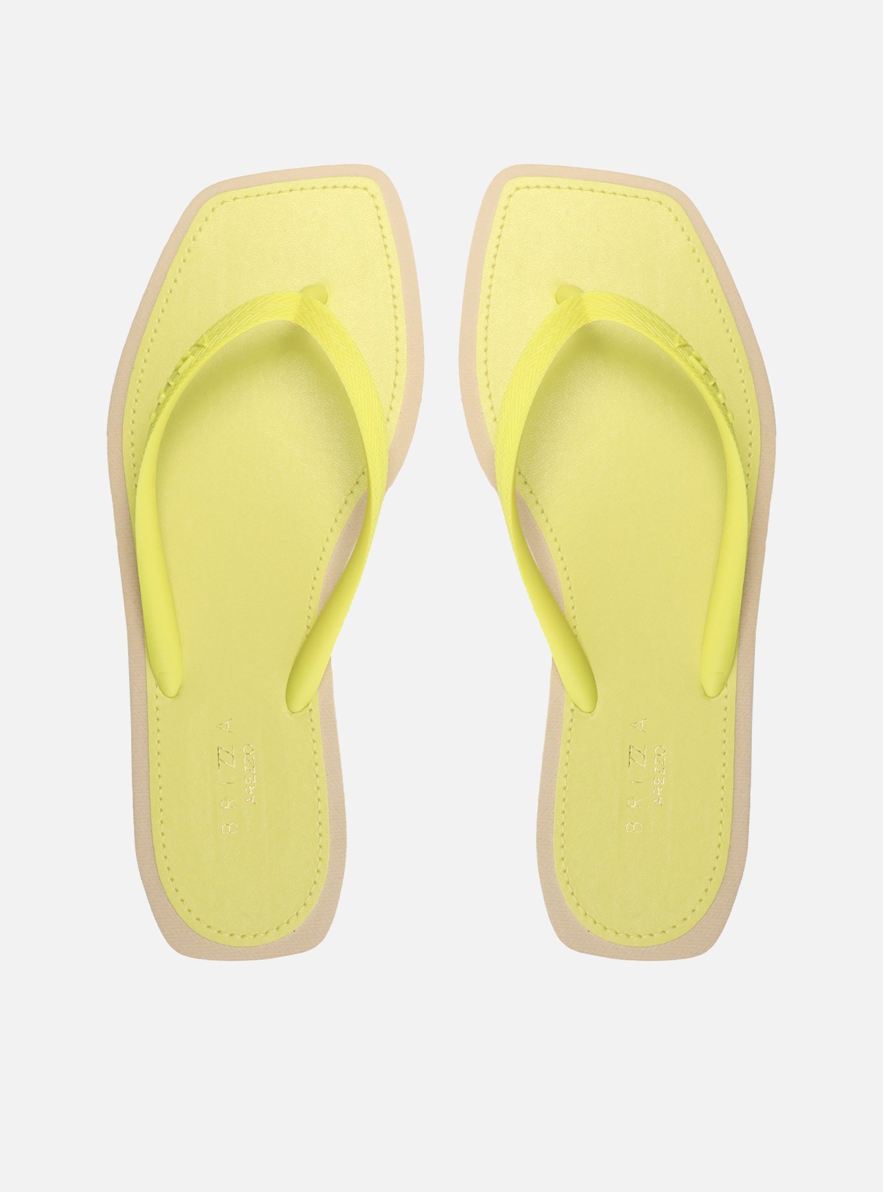Chinelo de Dedo Amarelo Square Bicolor Brizza Color — foto 1