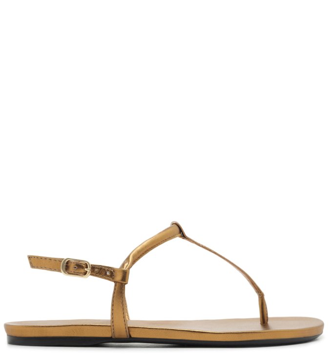 Rasteira Dourada Fivela Toast Gold