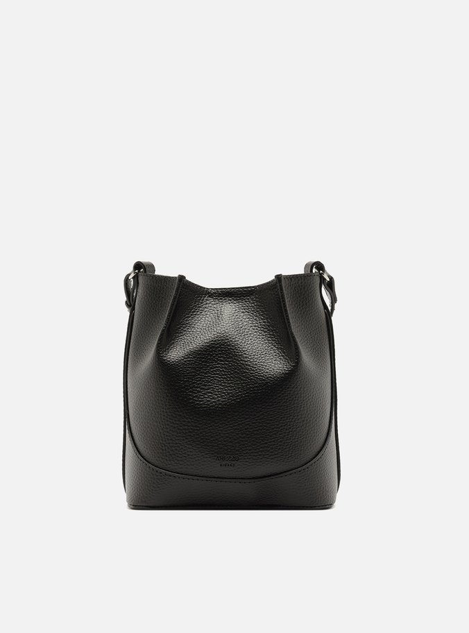 Bolsa Bucket Preta Pequena Granulada