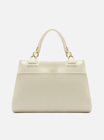 Bolsa Tote Off White Texturizada Grande Básica