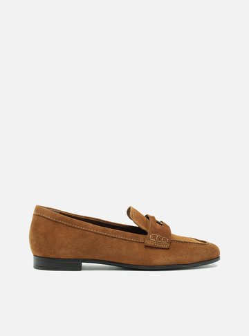 Mocassim Marrom Suede Tira Medalha