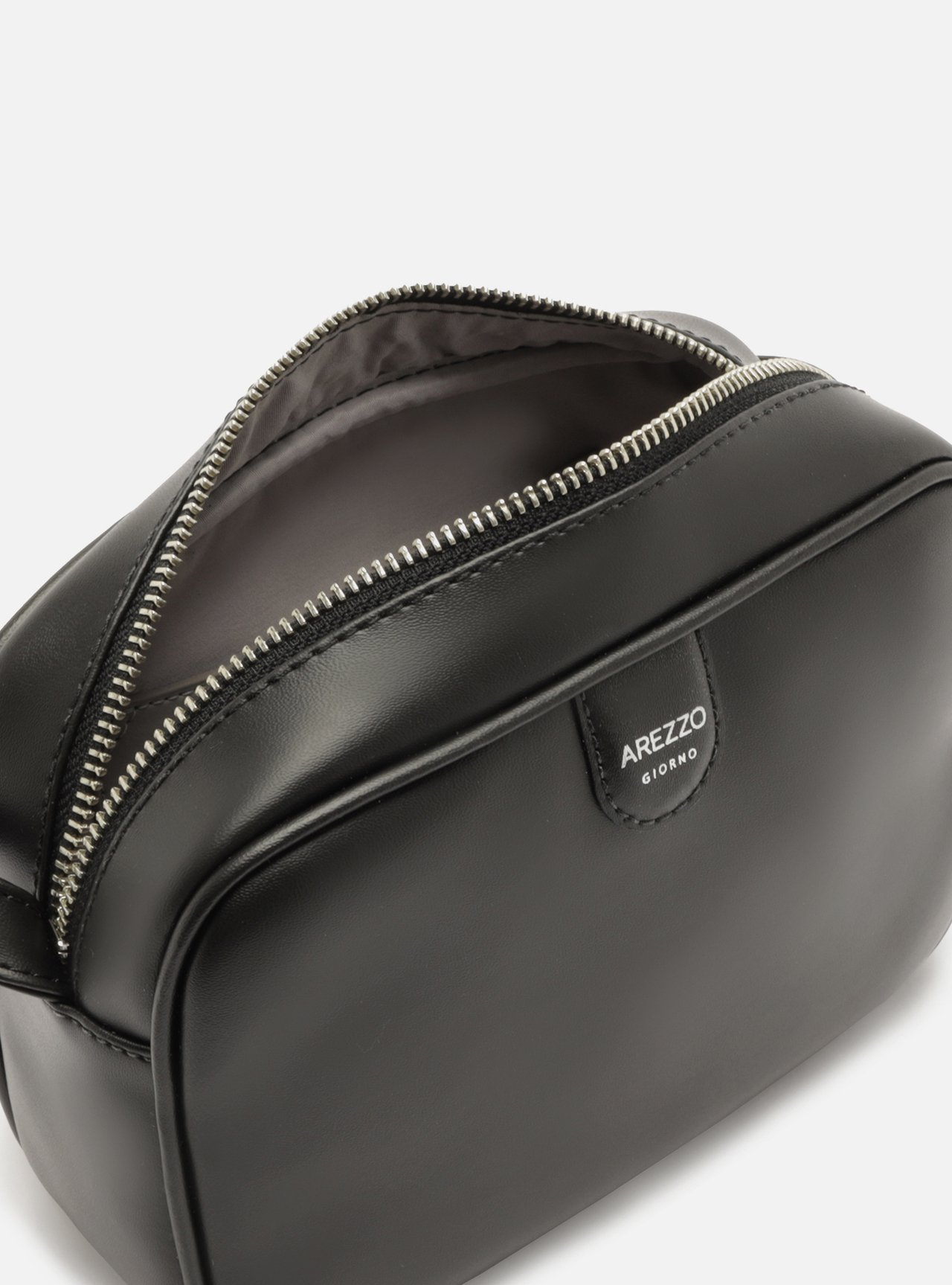 Bolsa Tiracolo Preta Pequena Metais — foto 4