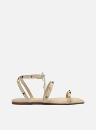 Sandália Rasteira Off-White Amarração Spikes