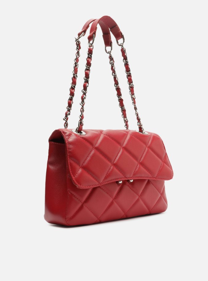 Bolsa Tiracolo Vermelha Couro Mizz Média