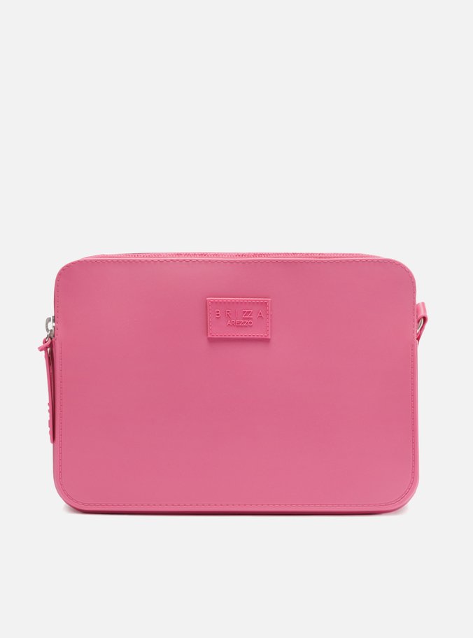 Bolsa Tiracolo Rosa Alça Colorida Brizza
