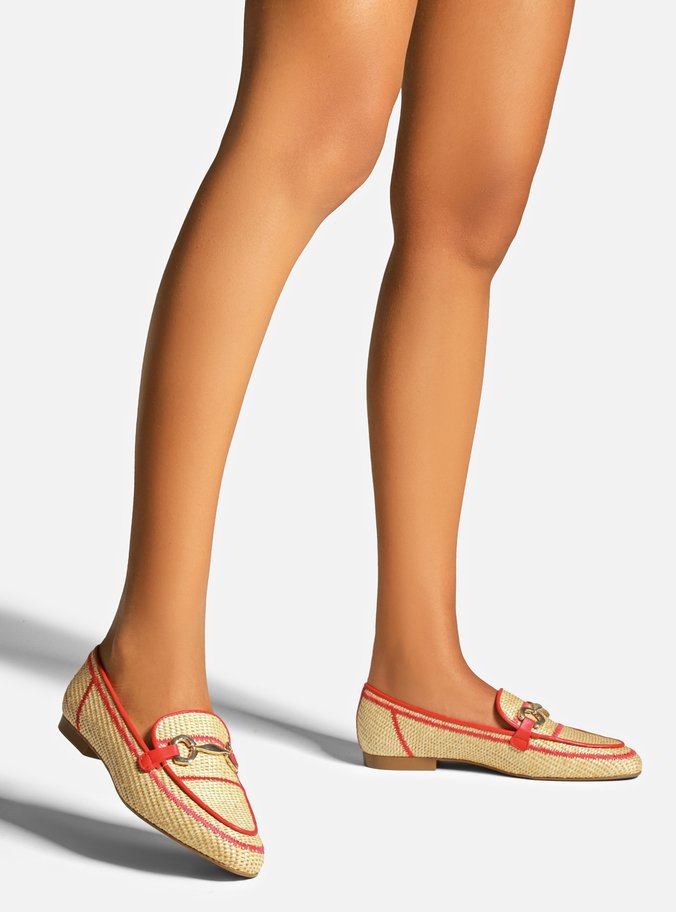 Mocassim Natural Tramado Bridão Vermelho