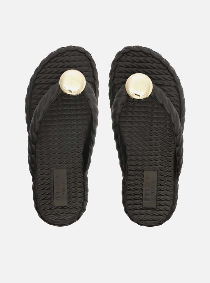Chinelo de Dedo Preto Marrocos Metal