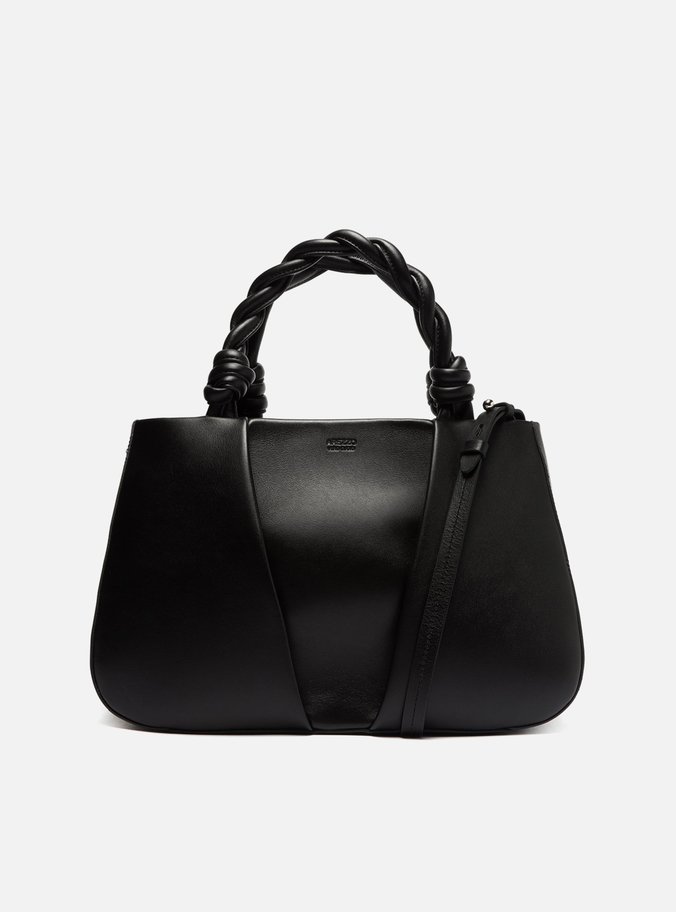 Bolsa Tote Preta Couro Margot Grande