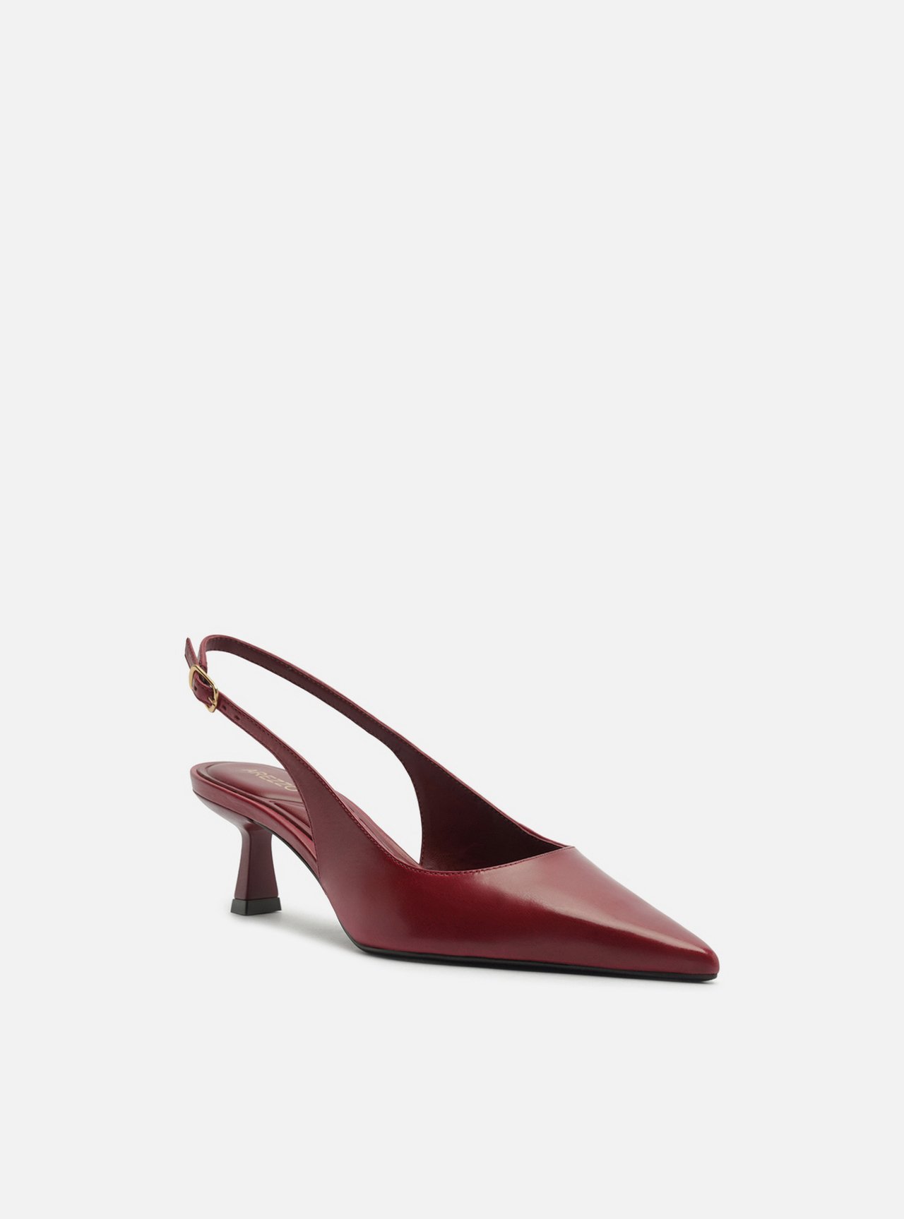 Scarpin Vermelho Couro Salto Fino Slingback — foto 2