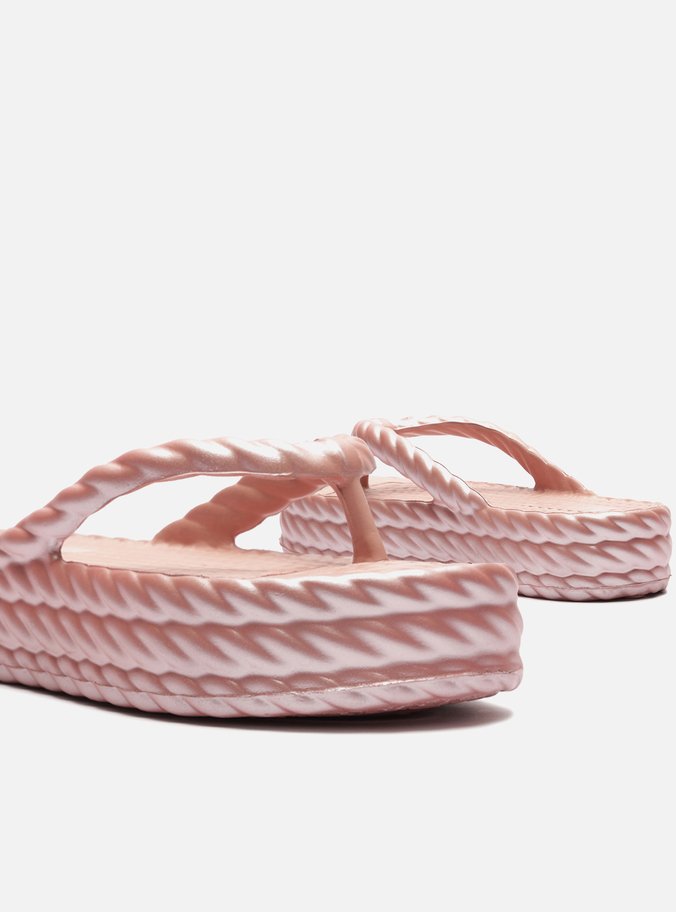 Sandália Rosa Metal Flatform Marrocos Mid