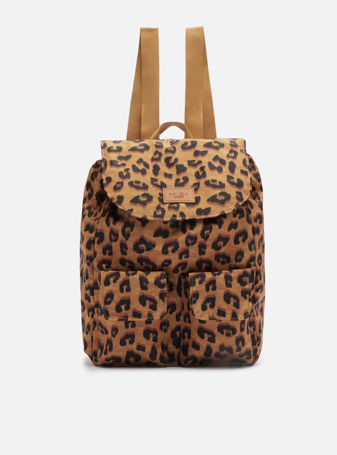 Mochila Animal Print Nylon Gigi Grande