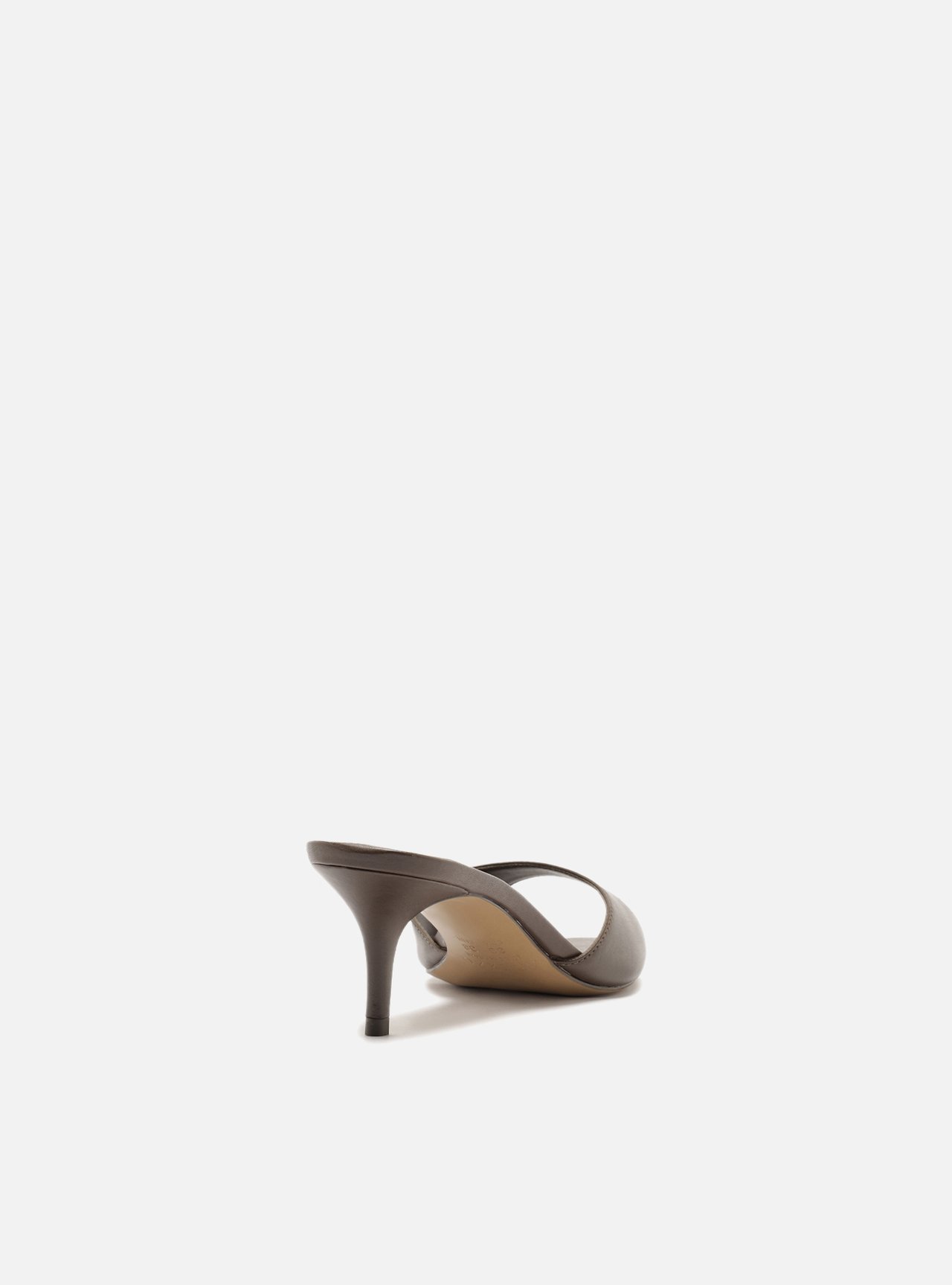 Mule Marrom Couro Bico Folha — foto 3