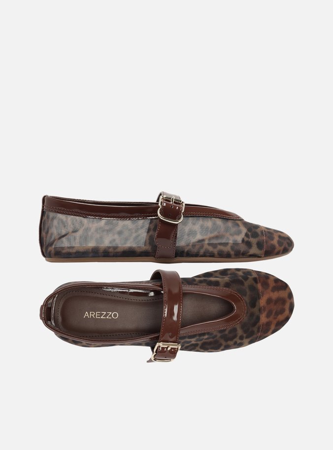 Sapatilha Animal Print Tela Fivela