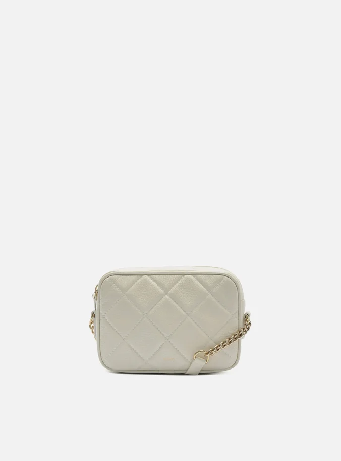 Bolsa Tiracolo Branca Couro Matelassê Gab Pequena