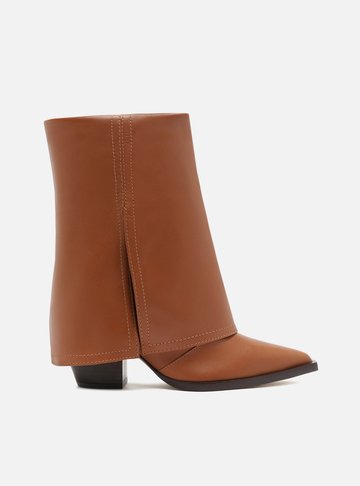 Bota Marrom Couro Cano Médio Capa Georgia