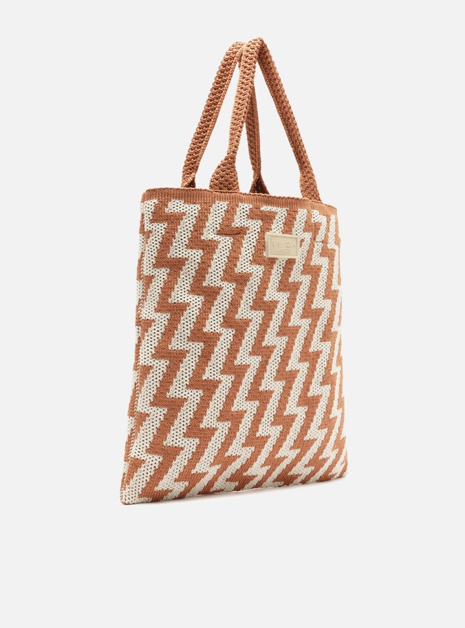 Bolsa Shopping Marrom Crochê Eletrizzante Grande