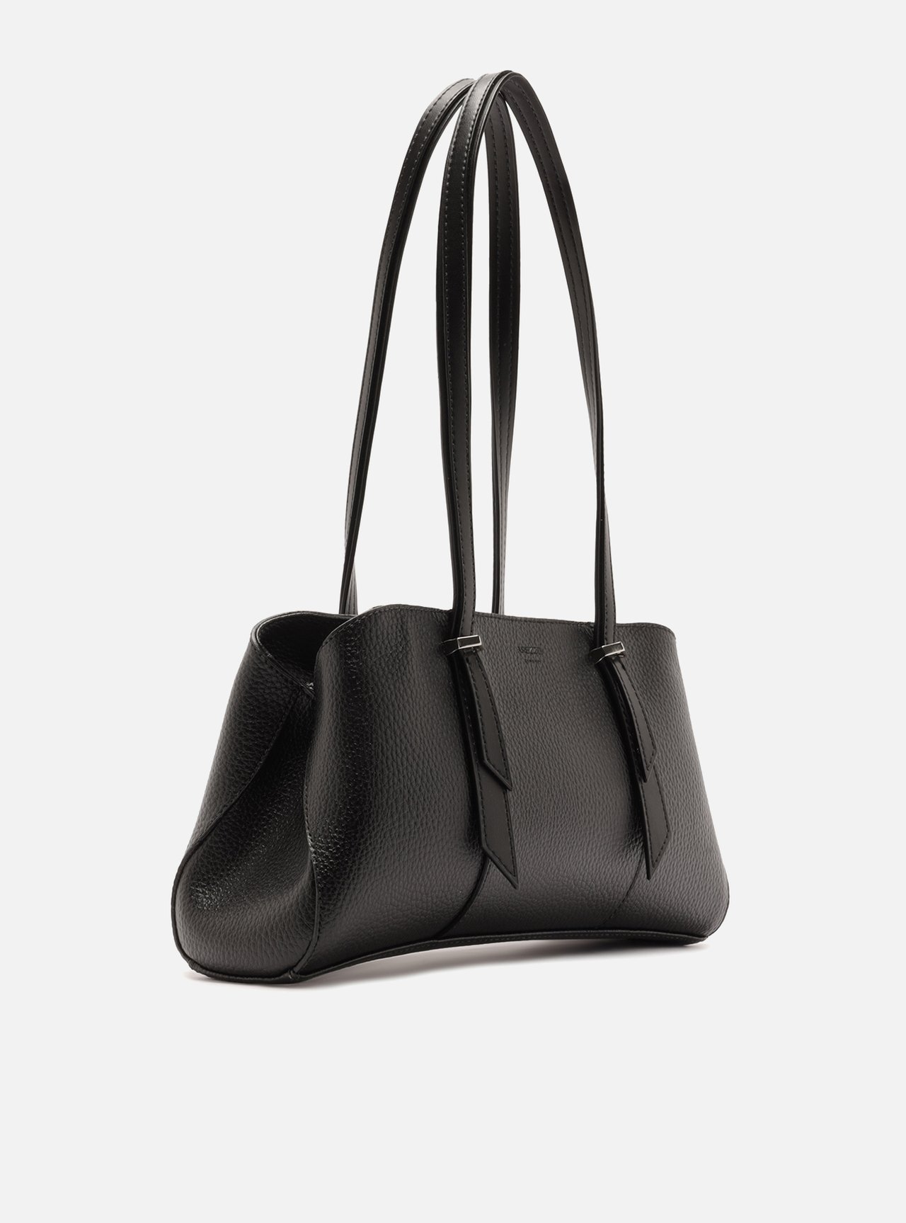 Bolsa Shoulder Preta Texturizada Grande Alças Duplas — foto 5