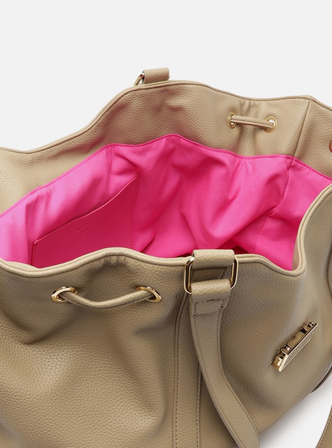 Bolsa Shopping Cinza Grande Tira Ajuste