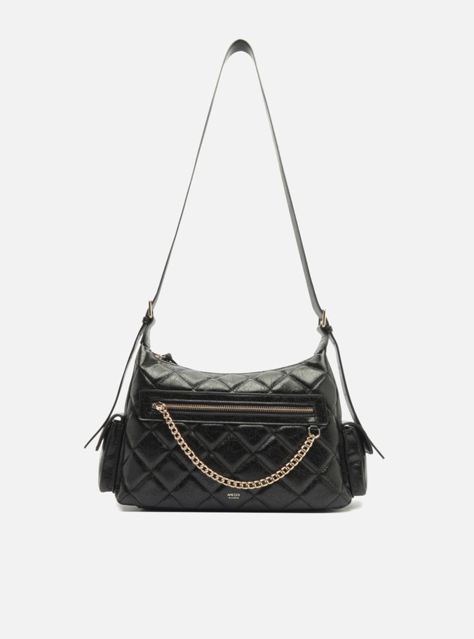 Bolsa Tiracolo Preta Média Matelassê Bolsos