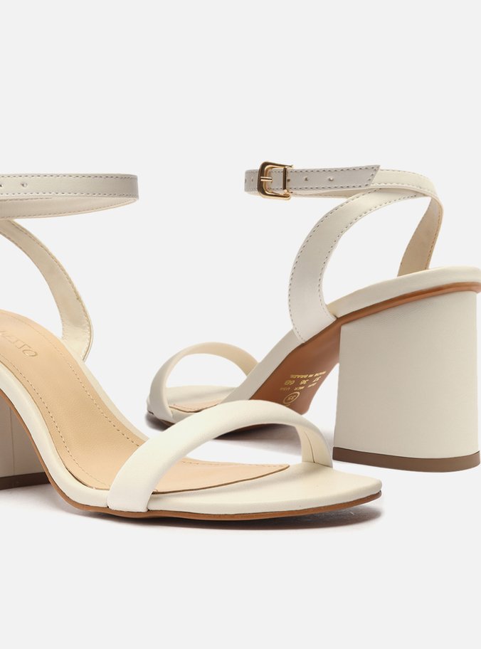 Sandália Off-White Salto Bloco Easy
