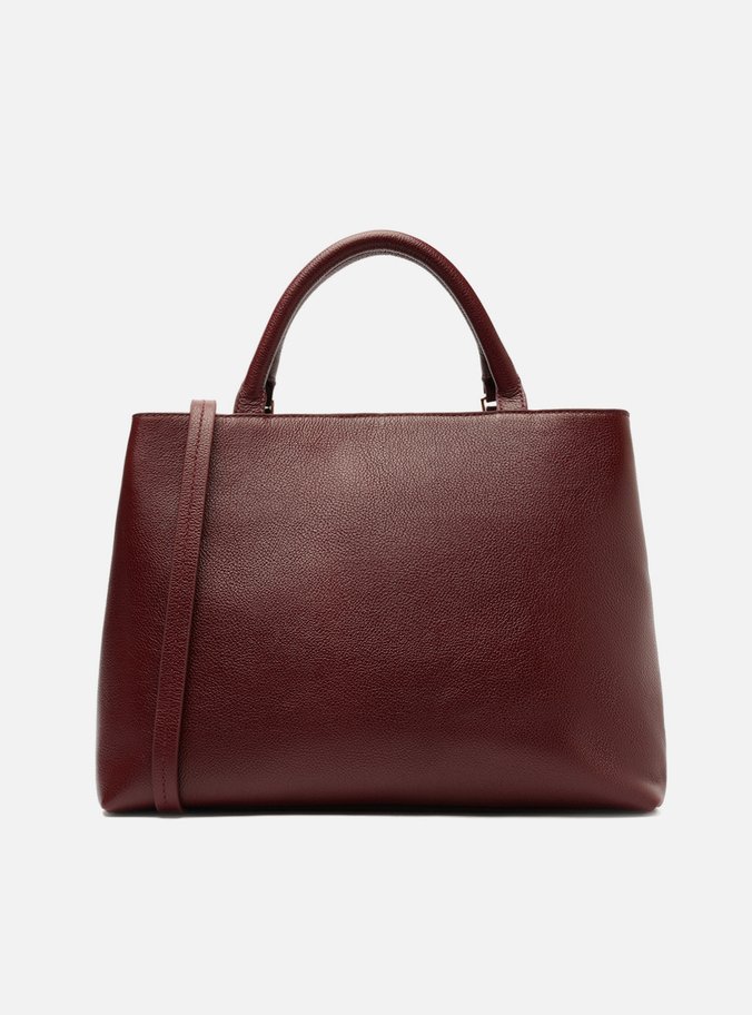 Bolsa Tote Vermelha Couro Textura Grande