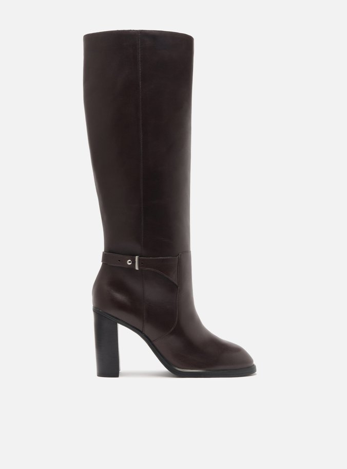 Bota Marrom  Salto Bloco