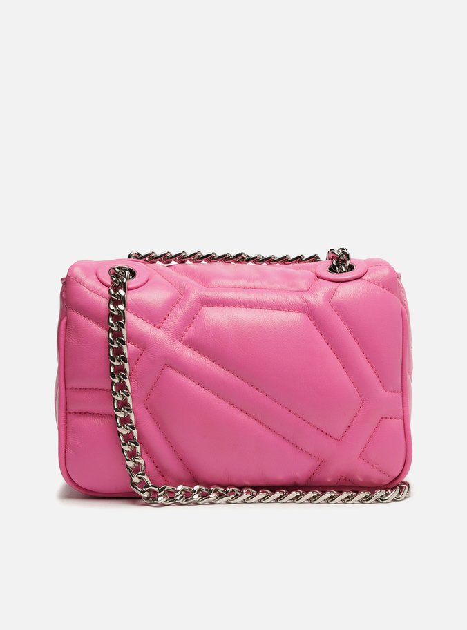 Bolsa Tiracolo Rosa Couro Emma Média