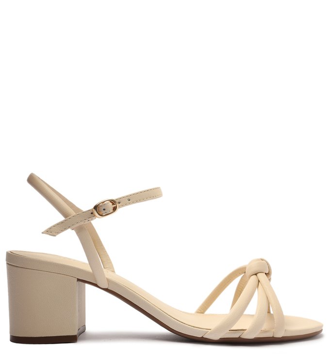 Sandália Off-White Bloco Tiras Nó